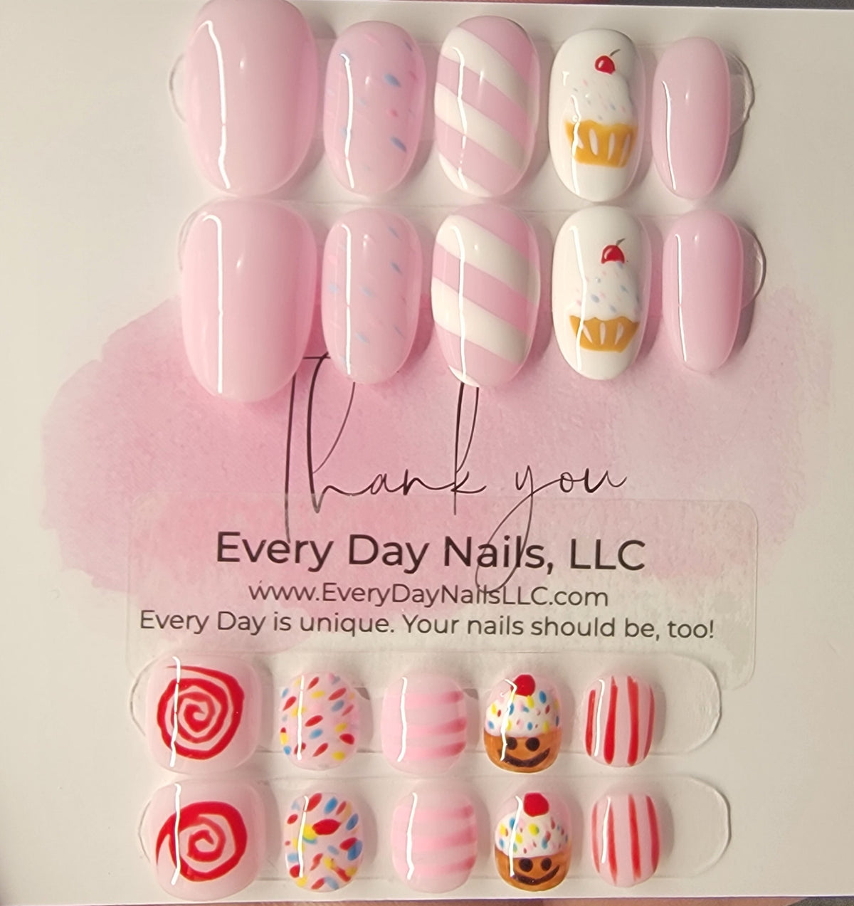 Mother and Daughter Nail Set- Cupcake