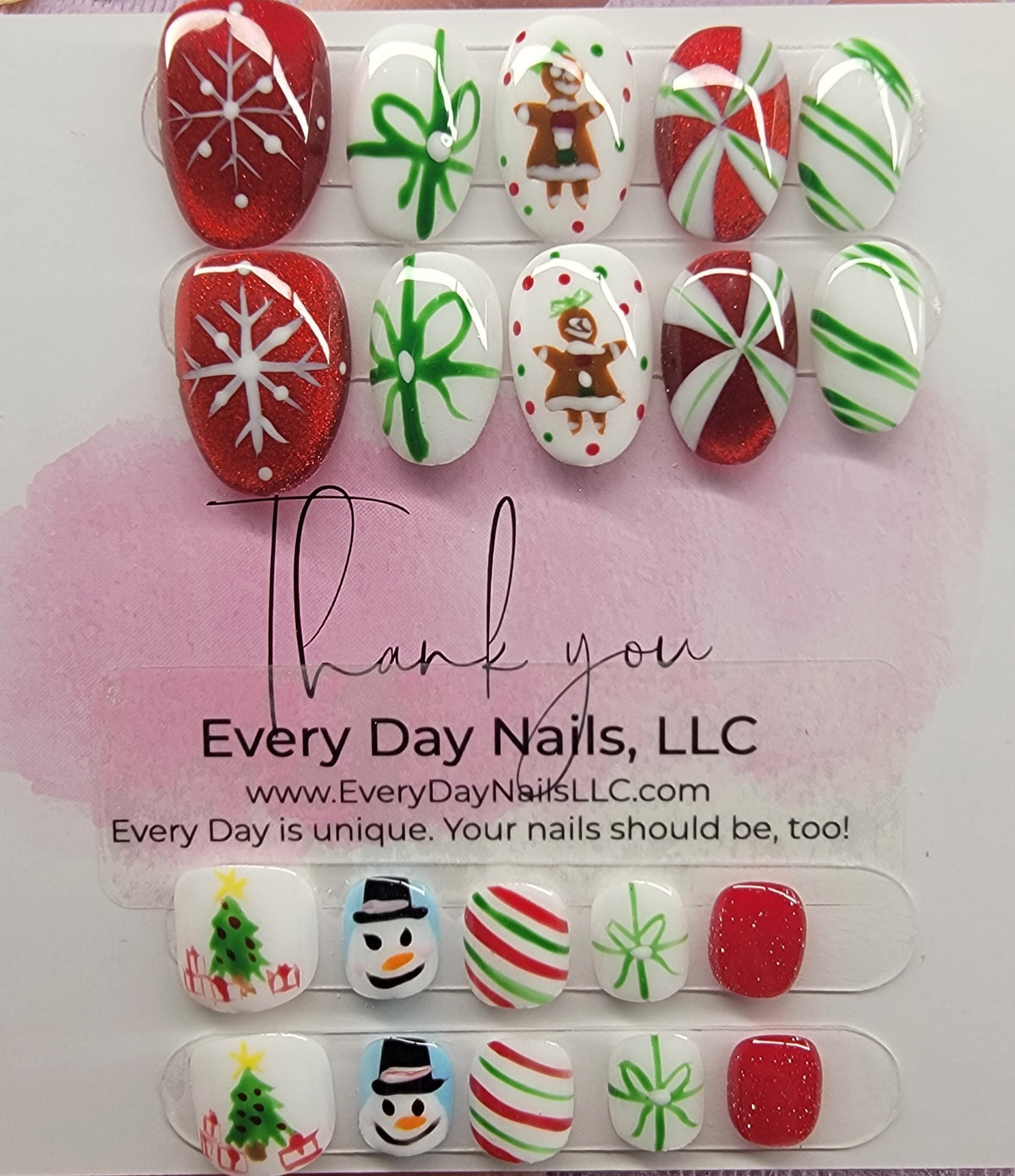 Mother and Daughter Nail Set- Christmas